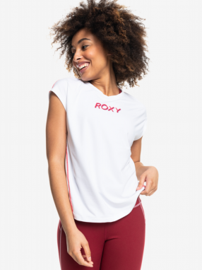 White Women's T-Shirt with Roxy Training Grl - Women