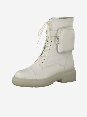 Tamaris Cream Ankle Boots - Women