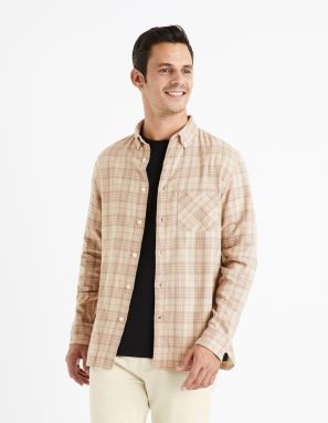 Celio Plaid Flannel Shirt Canewto - Men