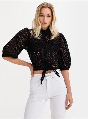 Black Women Crop Top Guess Phoebe - Women