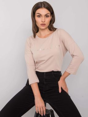 Light beige cotton blouse with Cantrice lettering