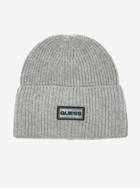 Light gray men's ribbed beanie Guess - Men