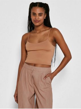 Beige Cropped Tank Top Noisy May Teresa - Women