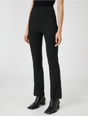 Koton Slit, nohavice španielskej dĺžky s detailom prešívania, vysoký pás.