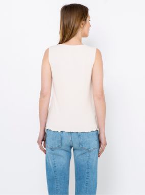 Cream top with trim CAMAIEU - Women