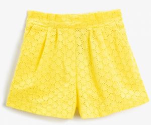 Koton Embroidered Shorts with Elastic Waist.