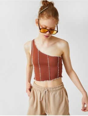 Koton One-Shoulder Crop Singlet