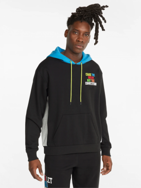 Black Mens Hoodie Puma Playbook - Men