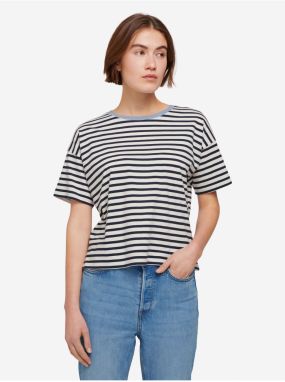 White-dark blue women's striped T-Shirt Tom Tailor Denim - Women