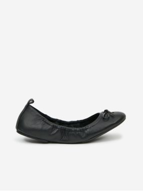 Black Ladies Leather Ballerinas Michael Kors Juliette - Ladies