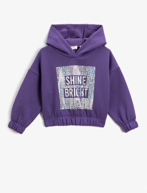 Koton Shiny Printed Hooded Sweatshirt