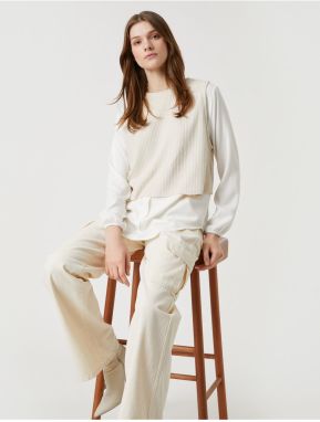 Koton Knitwear Sweater Detailed Shirt Long Sleeve