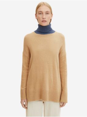 Blue-Beige Women's Loose Turtleneck Tom Tailor - Women