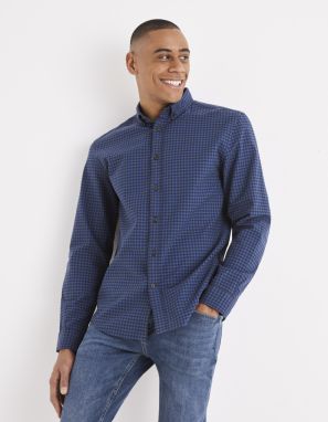 Celio Plaid Shirt 100% Cotton - Men