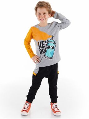 Mushi Hey Bro Boy Child T-shirt Trousers Set