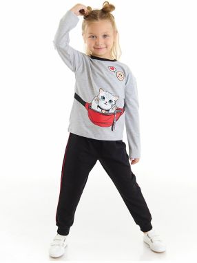 mshb&g Cat in Bag Girl Child T-shirt Trousers Suit