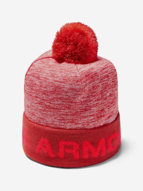 Under Armour Cap Boy\'s Gametime Pom Beanie-Red - Boys