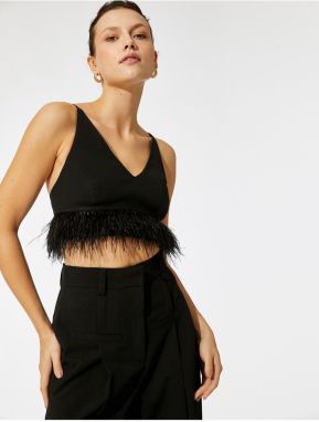 Koton Feather Detailed Crop Undershirt