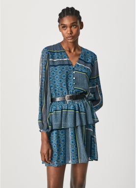 Blue Women Patterned Dress Pepe Jeans Megan - Women