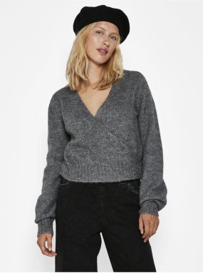 Gray wrap sweater Noisy May Coco - Women