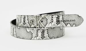 Calvin Klein Jeans Black-Grey Women's Patterned Reversible Strap - Womens