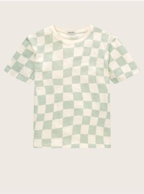 Green-cream boys plaid T-shirt Tom Tailor - Boys