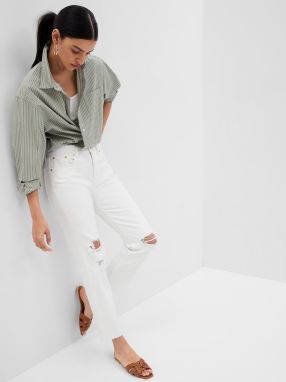 GAP Jeans white straight high rise - Women