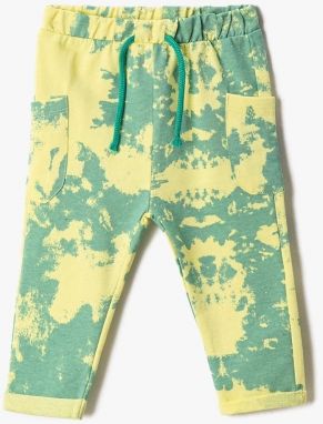 Koton Baby Boy Tie Waist, Elastic Tie Dye Patterned Sweatpants with Pocket Detail 3smb.
