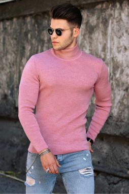 Madmext Powder Gray Turtleneck Men's Sweater 4712