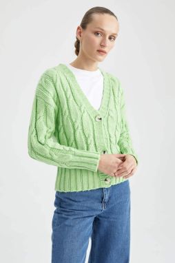 DEFACTO Regular Fit V Neck Cardigan