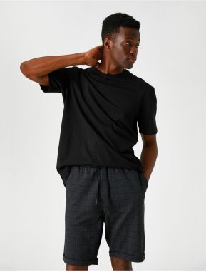 Koton Lace-Up Check Shorts