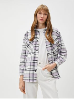 Koton Lumberjack Shirt with Pockets and Snap Snaps