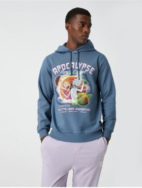 Koton Rick And Morty Sweatshirt Raised Licensed Printed