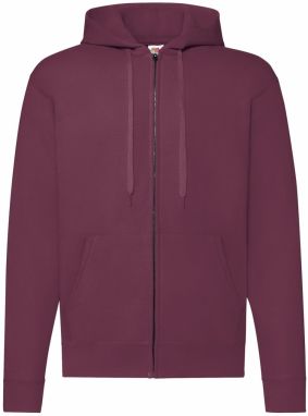 Burgundy Zippered Hoodie Classic Fruit of the Loom