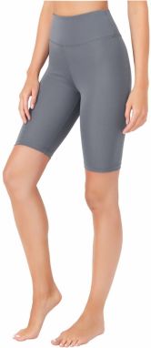 LOS OJOS Women's Anthracite High Waist Contouring Cycling Shorts Sport Leggings.