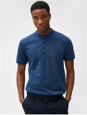 Koton 3sam10013mk In3 Indigo Pánsky bavlnený dres Basic Polo tričko s krátkym rukávom