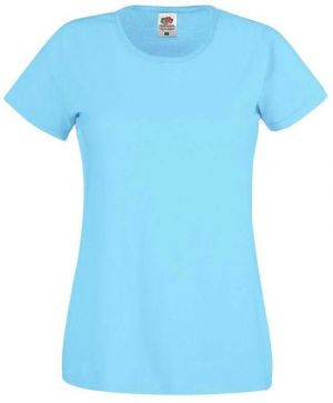 Blue Women's T-shirt Lady fit Original Fruit of the Loom