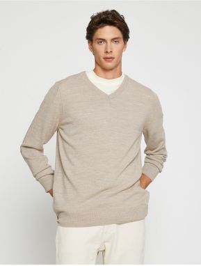 Koton Basic Knitwear Sweater V Neck