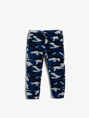 Koton Plush Sweatpants Camouflage Pattern