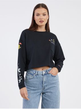 Black Womens Sweatshirt Converse Floral - Women