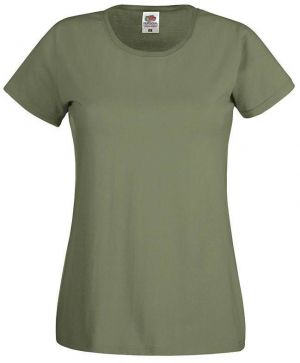 Olive Women's T-shirt Lady fit Original Fruit of the Loom