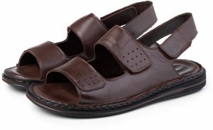 Ducavelli Luas Men's Genuine Leather Sandals, Genuine Leather Sandals, Orthopedic Sole Sandals.