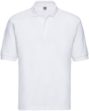 Men's White Polycotton Polo Shirt Russell