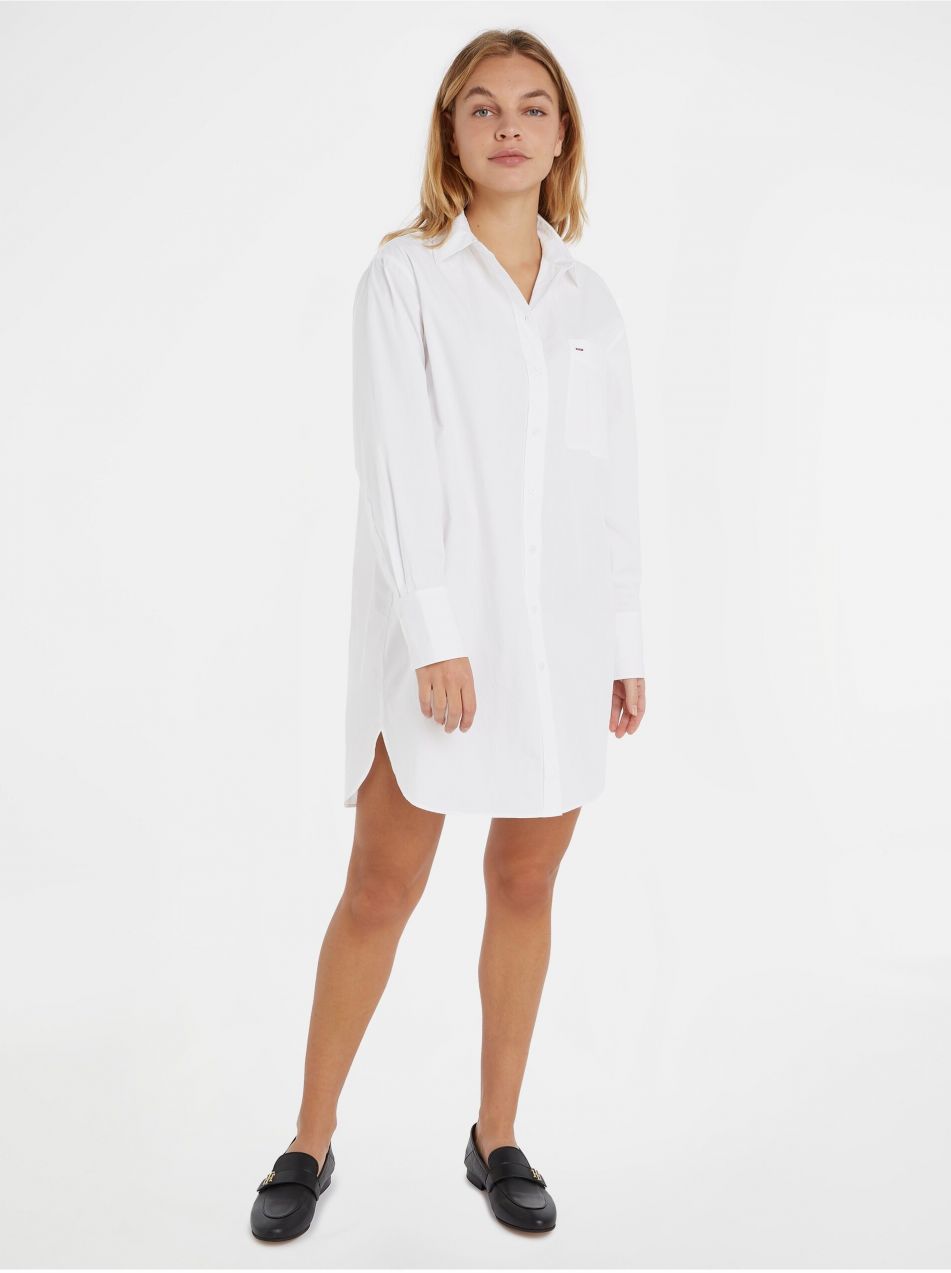 White Ladies Shirt Dress Tommy Hilfiger - Ladies