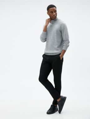 Koton Half Turtleneck Sweater Knitwear Textured Slim Fit Long Sleeve