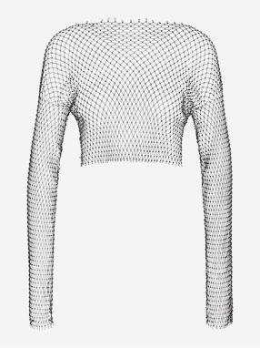 Black Women's Fishnet Crop Top Noisy May Xenia - Women