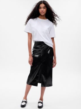 GAP Faux Leather Midi Skirt - Women