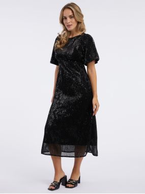 Orsay Black women's sequin midi dress - Women's