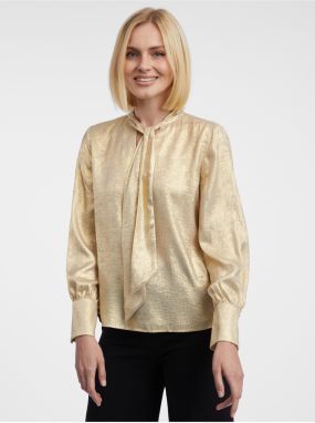 Orsay Women's satin blouse in gold - Women's