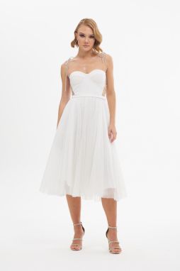 Carmen Ecru Tulle Stone Princess Promise Dress